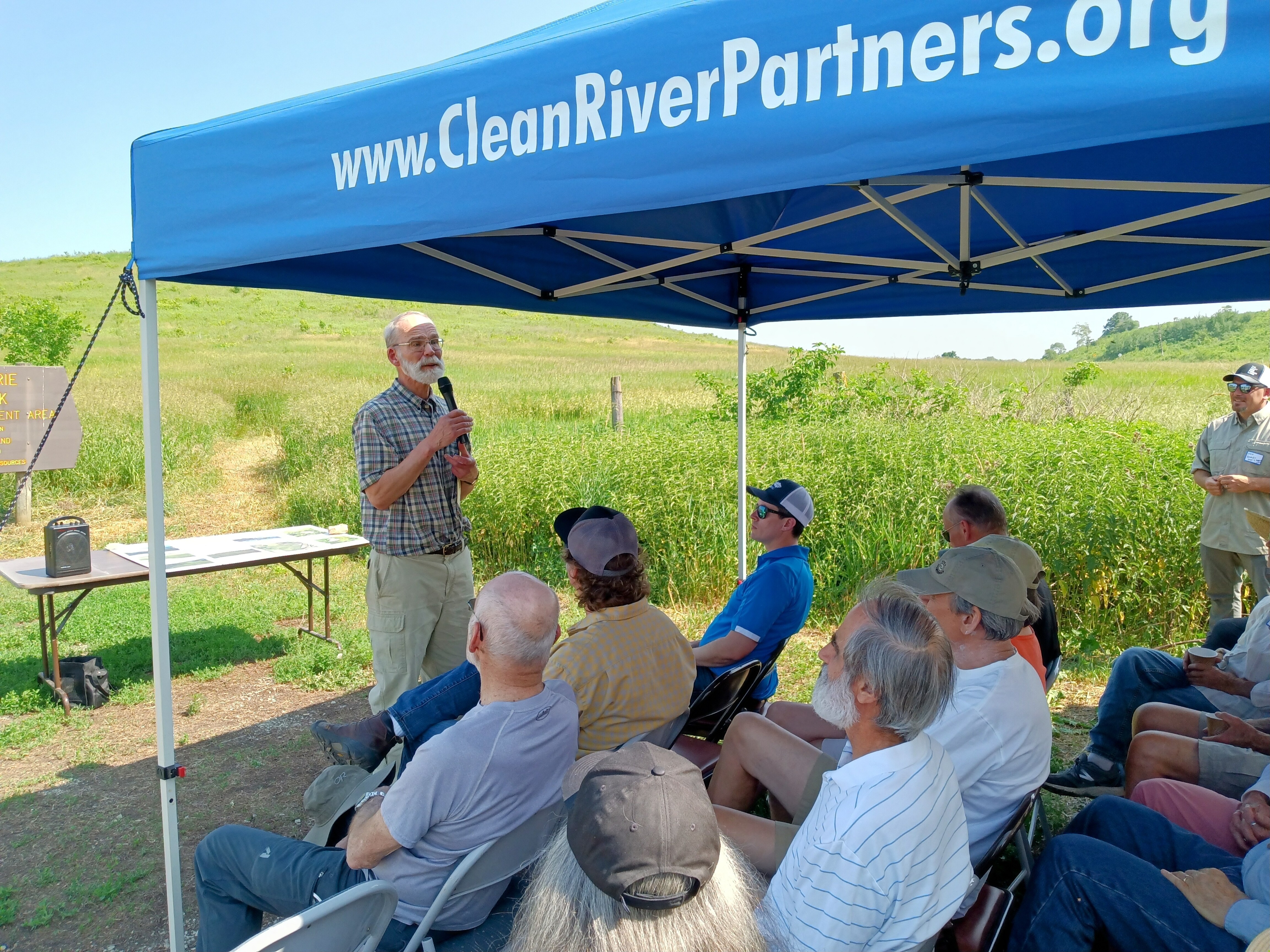 Dedication event at Prairie Creek WMA.